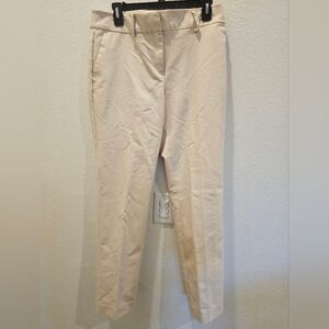 Ann Taylor Factory Size 6 Cream Pleated Trousers